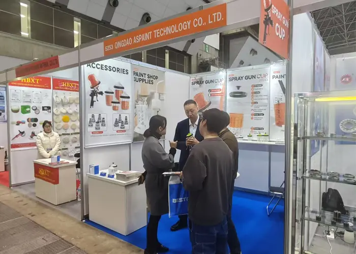 A Qingdao Espant Technology Co., Ltd. a 2025 -ös Tokiói International Auto Parts Show (IAAE) egy spray -pisztolycsészével ragyog.
