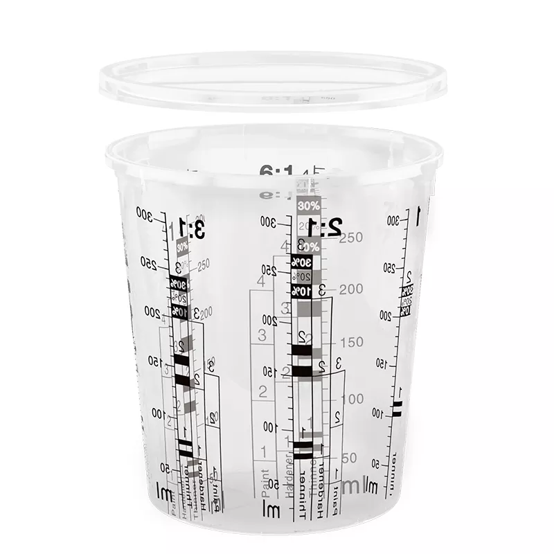 385ml PP autóipari festékkeverő csésze fedéllel
